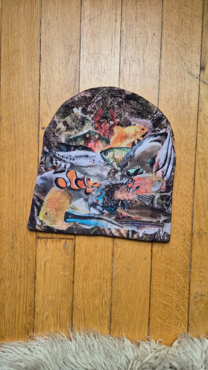 Fish camo beanie